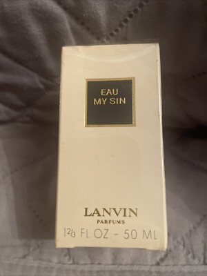 Vintage Lanvin Eau My Sin Natural Parfums 1 2/3 Fl Oz 50 ml EDT  New Sealed Rare