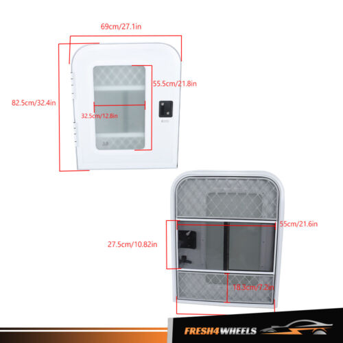26" W ×32" H White Driver Entry Door For RV Camper Teardrop Trailer Entry Door - Picture 3 of 13