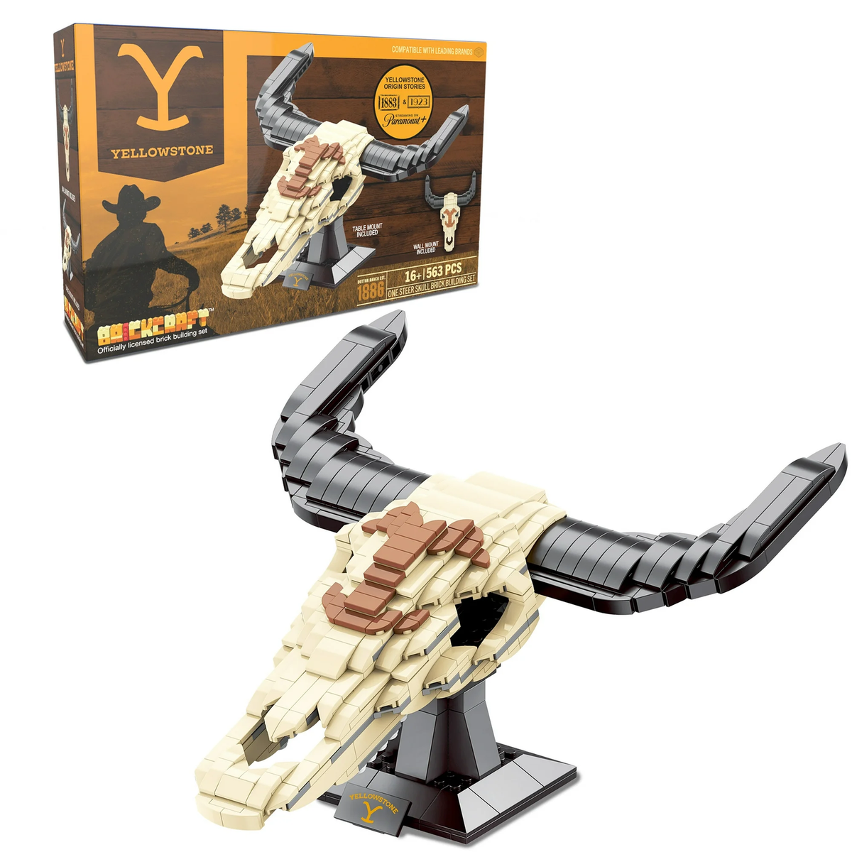 Yellowstone Brickcraft Yellowstone Steer Skull Building Kit (563