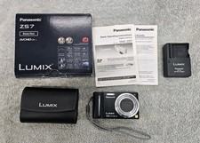 Panasonic LUMIX DMC-ZS7 12.1MP 12x Zoom Digital Camera Black Box, Charger TESTED