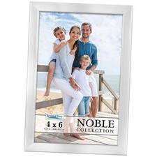 Picture Frame, Modern Professional Frame, Noble Collection 4x6 Silver