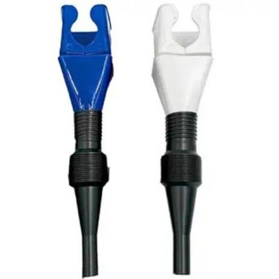 Household Folding Buckle Funnel, Retractable Automotive Fuel Color: Blue+White