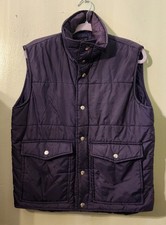 VTG St. Moritz Puffer Vest Men's Small Dark Gray 70's 80's Ski Outdoor Gorpcore