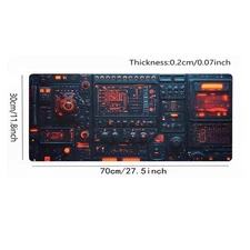 40*90cm Retro Sci-Fi Spaceship Control Panel Design Large Mouse Pad & Keyboard M