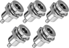 5-Pack DC-099 5.5 Mm X 2.1Mm 30V 10A DC Power Jack Socket,Threaded Female Panel