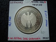 GERMANY 10 EURO 2006 G SILVER PROOF UNC COIN. NO COMBINED SHIPPING TO USA !