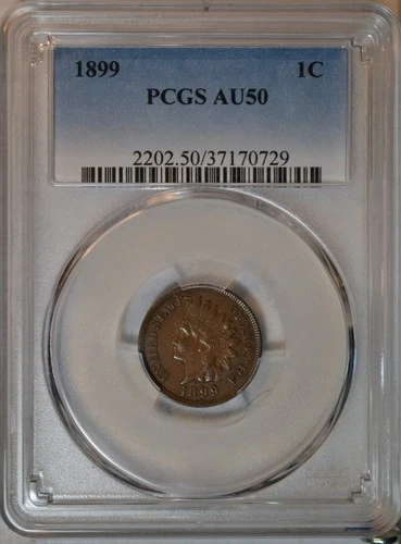 1899 Indian cent, PCGS AU50
