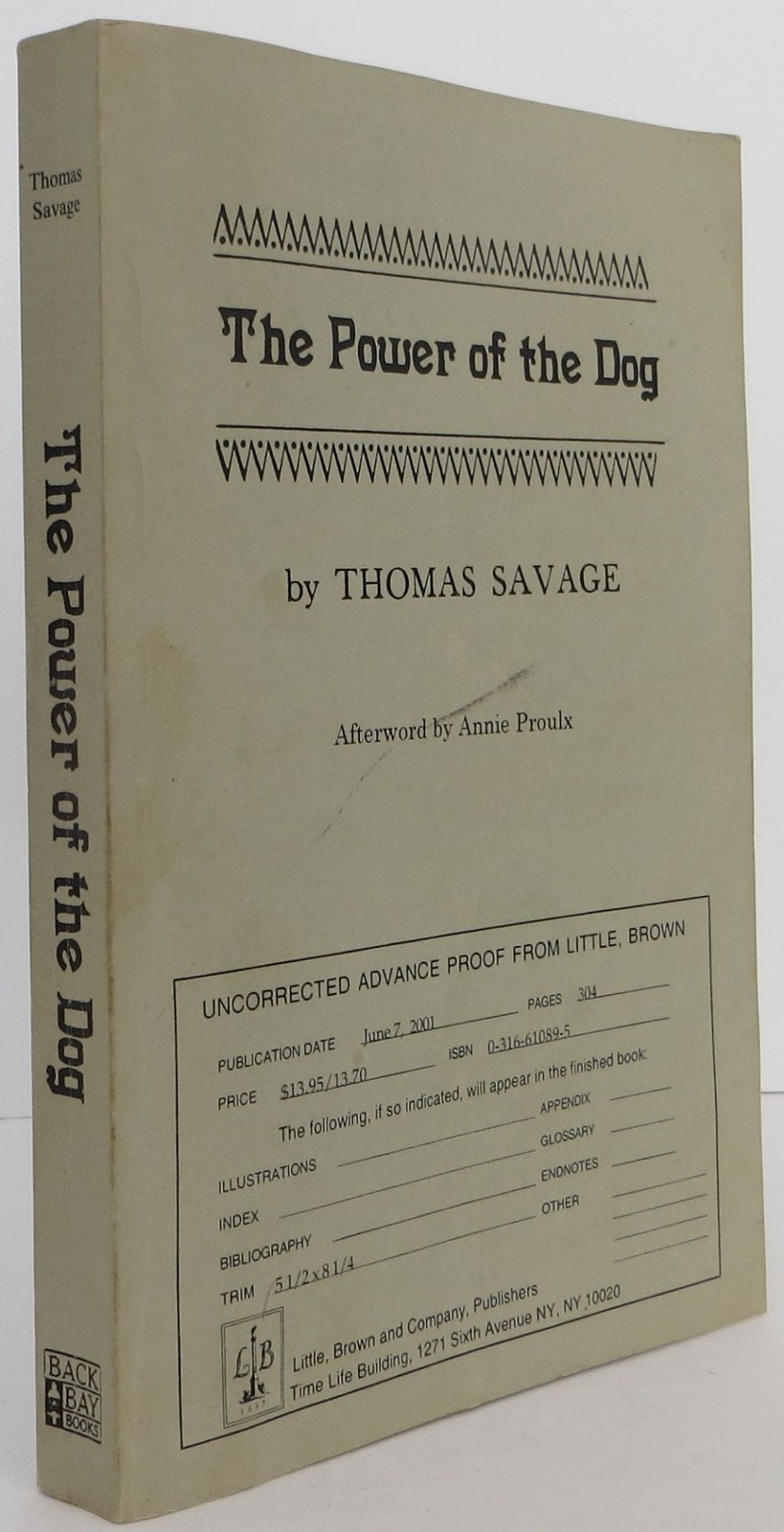 Thomas Savage / The Power of the Dog 2001 proof #2207149