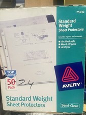 Avery Top-Load Display Sheet Protectors Letter 24/Pack 75532 semi-clear M6