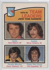 1976-77 O-Pee-Chee Team Leaders Rod Gilbert Steve Vickers Carol Vadnais HOF 0f8