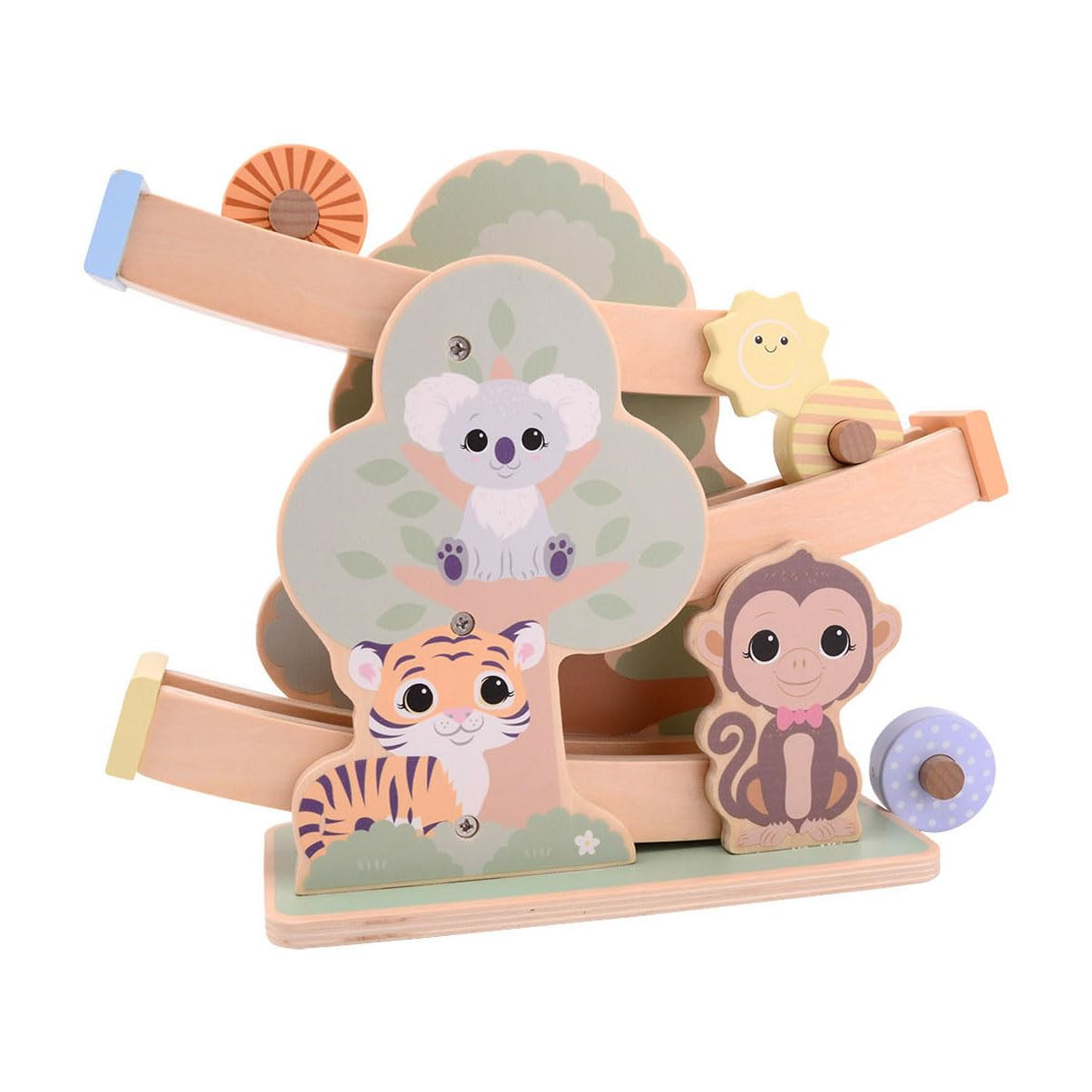 Деревянная рампа JOUECO с генеалогическим древом Wildies и 3 колесами