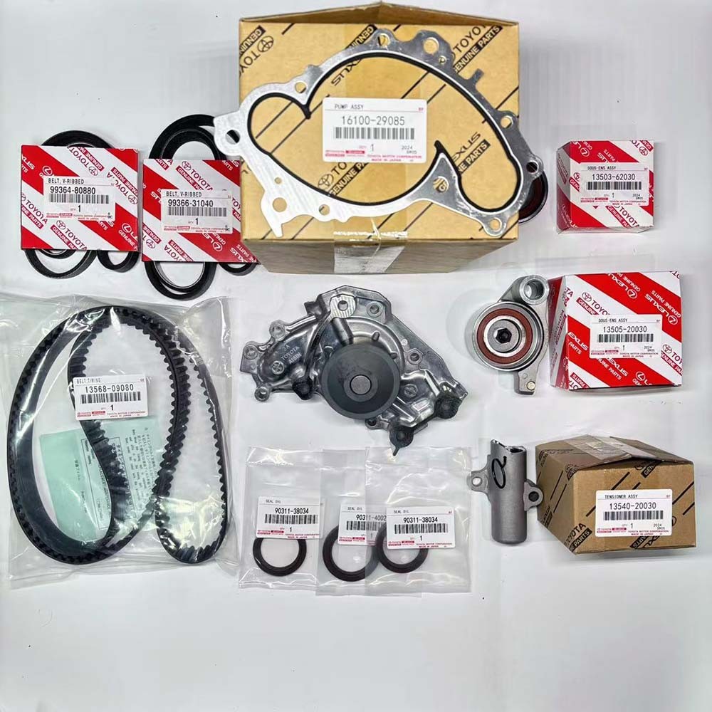 Timing Belt Water Pump Kit  Fit 01-10 Toyota Lexus 3.0L 3.3L Tensioner 3MZFE