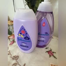 Johnson and Johnson calming baby lotion and shampoo kit