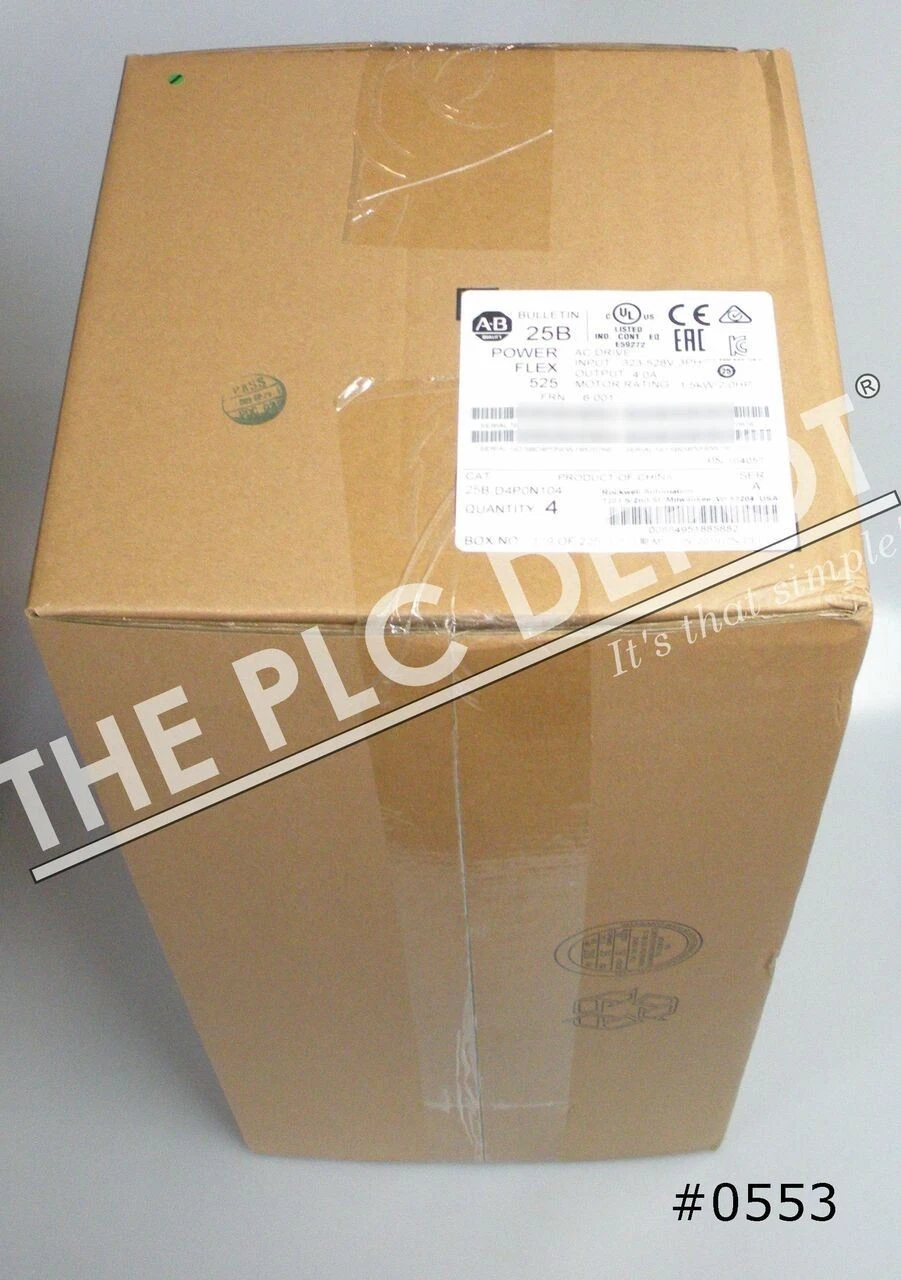 "AUTHENTIC" LOT 4x SEALED Allen Bradley 25B-D4P0N104 PowerFlex Drive 480V #0553