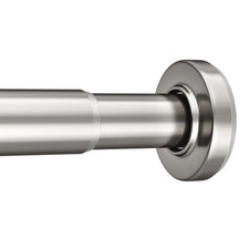 Adjustable Tension Shower Rod 31-75 Inches, No Drill Installation, Silver
