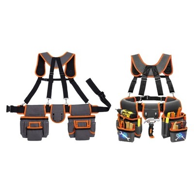 Multipurpose Work Tool Belt With Compartments Pouch For Professionals