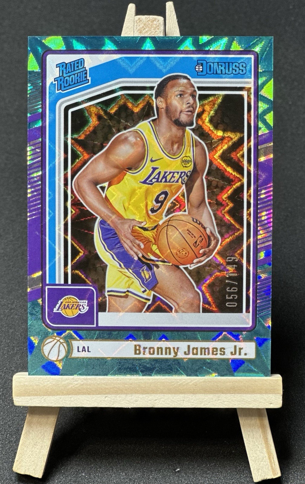 2024-25 Panini Donruss Bronny James Jr. #243 RC Teal Explosion Rated Rookie /149