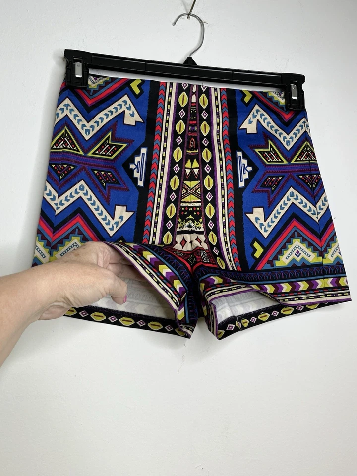 Pantalones Cortos Tomate Volador Wms S Cintura Alta Boho Festival Hippie Gitano Años 70 Inspo Arte Foto 3 de 4