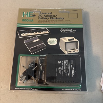 NIB HE+ Universal AC Adaptor / Battery Eliminator 800mA 3-12 Volts Settings GR2