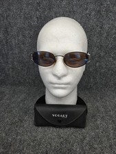 Vtg Vogart 3000 Sunglasses Blue Lens Front Chrome Temples