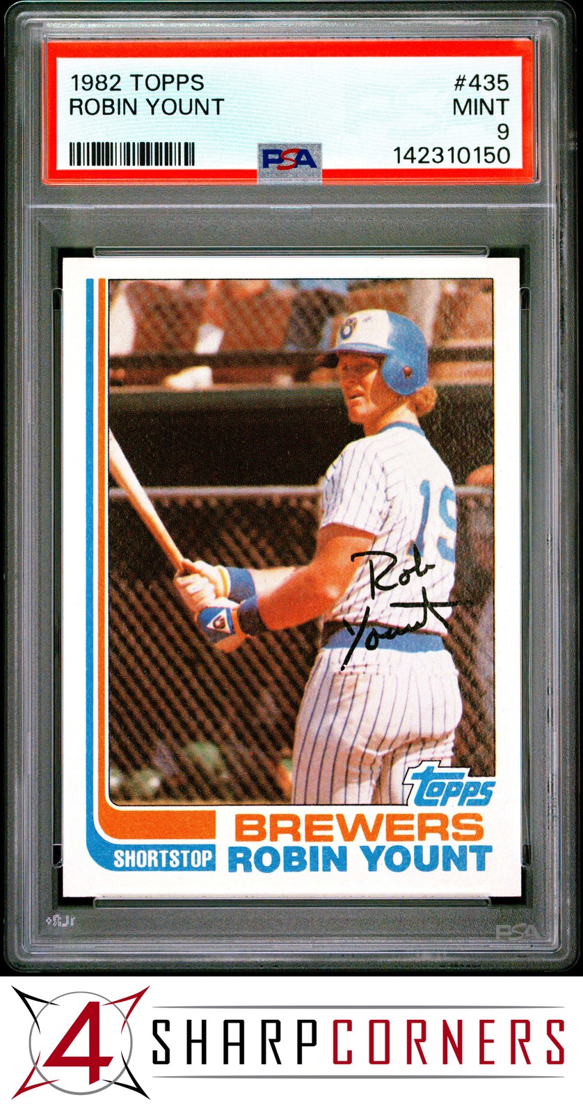 Robin Yount #435 Baseball Cards 1982 Topps trading card — raw and PSA graded price guide