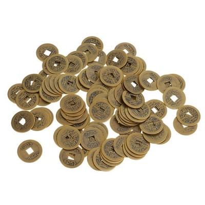 100pcs Feng Shui Münzen Fortune Münze 23mm Messing Geld Münze