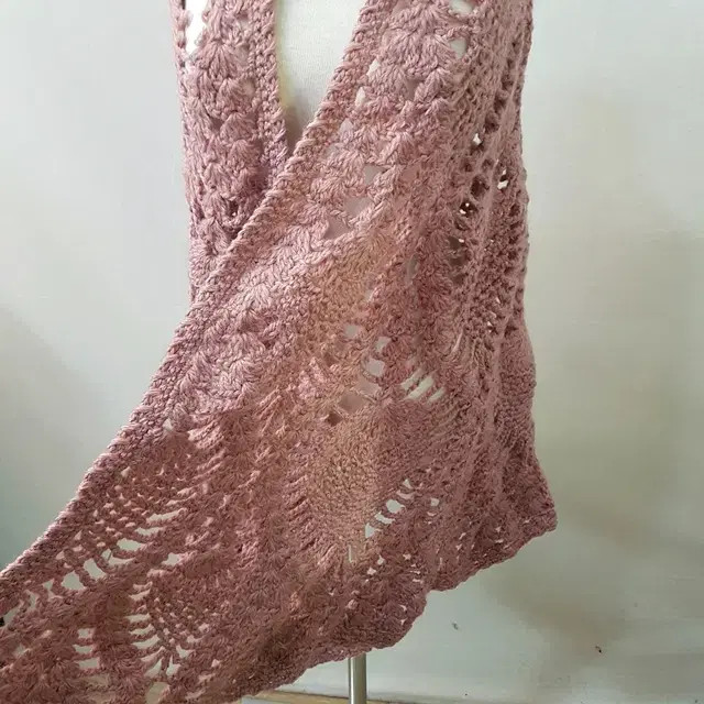 Handmade Large Triangular Wool Scarf - image 3