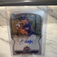 Topps 2022 Bowman Chrome Chase Estep 1st Bowman Autograph #CPA-CE Mets