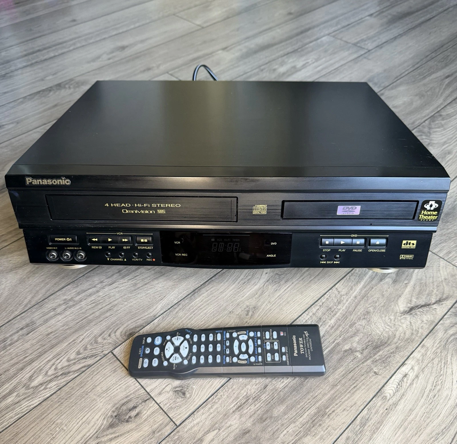 Panasonic PV-D4741 DVD VHS Combo w/ Remote DVD Works VCR Issue Read