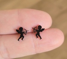 Cupid Arrow Bow Archery Love Stainless Steel Earrings Jewelry