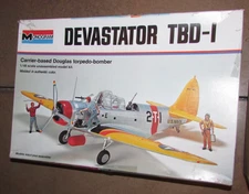Douglas Devastator TBD-I 1:48 Scale Military Airplane Model Kit Monogram 7575