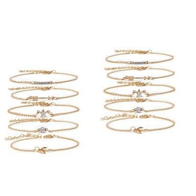  10 stücke Armbänder Fußkeln für Frauen Mädchen Cupids arrow Knöchelketten