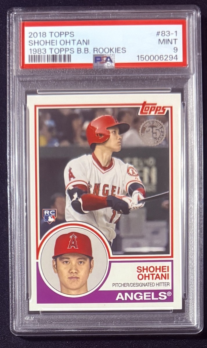 Shohei Ohtani 2018年ルーキー 2018 Topps Shohei Ohtani 1983 Topps B.B. Rookies # 83-1 PSA 9 | eBay