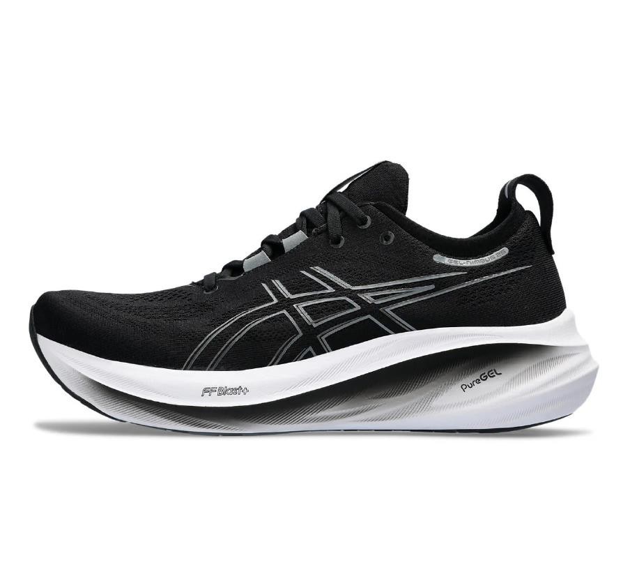 Asics Gel Nimbus 26 Men Shoe Running Casual Sneaker Black White Trainer