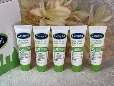 5x CETAPHIL DAILY FACIAL MOISTURIZER SPF 35 SUNSCREEN 0.17oz Ea = .85oz Tot Free