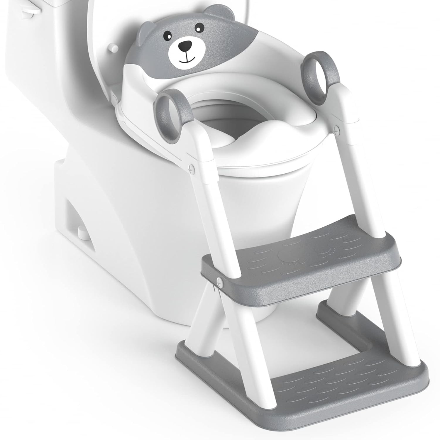 2-in-1 Potty Training Seat Toddler Toilet with Splash Guard & Anti-Slip Step