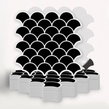 Black Peel and Stick Backsplash Tile Self Adhesive Kitchen Backsplash Wall Tiles