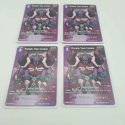 Cookie Run English Purple 4 Card Play Set Lot - BS3 BS4 BS5 BS6 BS7 Promo EN TCG