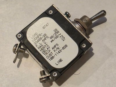 Airpax Circuit Breaker, IUGNF6-35408-20, 20A, Bass Products 100-1143-020 (NOS)