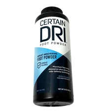 Certain Dri Foot Powder, Maximum Sweat Absorption, with soothing Calamine