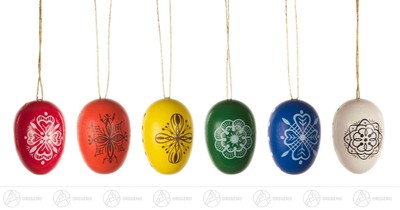 24 Uova Di Pasqua Decorative Da Appendere – Color Pastello, In Plastica, Con Nastro, 6,6 Cm