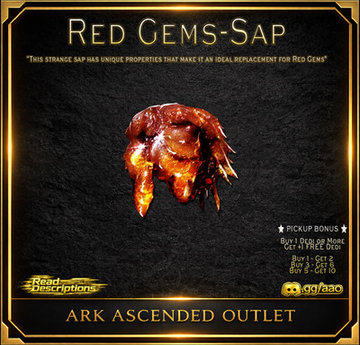 Red Gem/Sap-Ark Survival Ascended PVE-Resources-ASA XBOX/PS5/PC-Official-AAO
