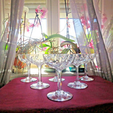 6 coupes a champagne en cristal saint louis modèle Vic 2