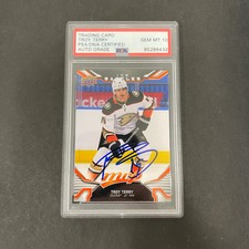 Troy Terry 2002-23 Upper Deck MVP Hockey#40 Signed Card PSA Auto 10 Autographed