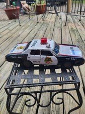 1970s Tin Metal Police Car 11 Inch For Parts Only Tested And Did Not Power...