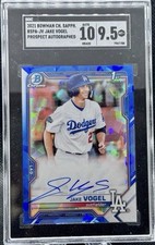 2021 Bowman Chrome Sapphire Jake Vogel Auto 1st BCP-59 Dodgers SGC 10/9.5