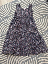 Vintage 90s Sita Floral Prairie Dress M Cotton Made Nepal Cottagecore Midi