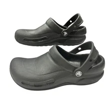 Crocs Unisex Black Bistro Slip Resistant Work Clog Men 5/ Women 7