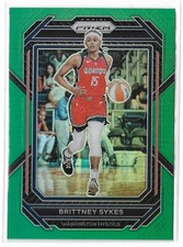 2023 Panini Prizm WNBA Green Prizm #67 Brittney Sykes Washington Mystics