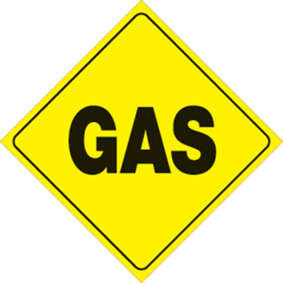 VOSS SIGNS 454 G YR YELLOW PLASTIC REFLECTIVE SIGN 12